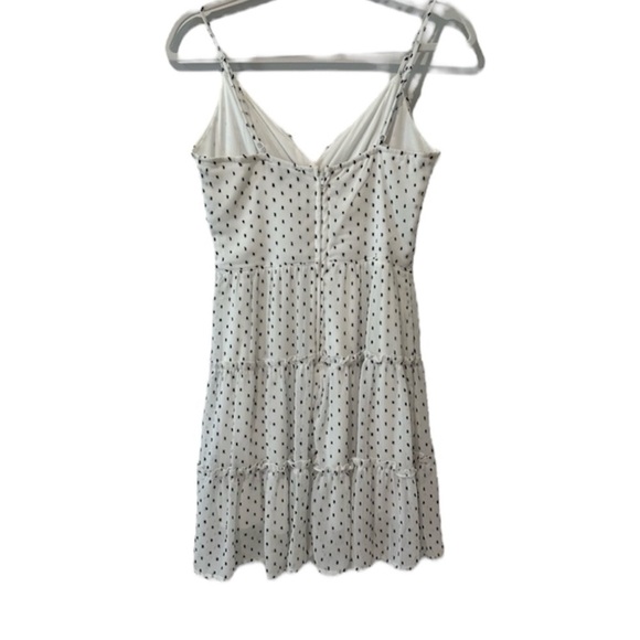 TRIXXI White With Black Polka Dot Spaghetti Strap Dress Size S - Picture 12 of 12